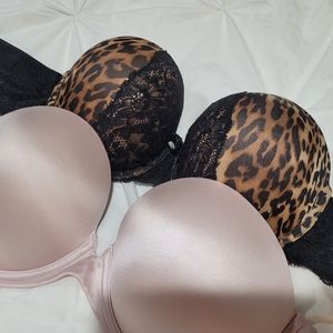 Victoria secret & Lasenza bras strapless size 34D excellent used conditi…